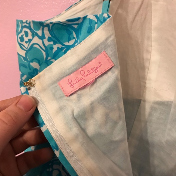 Lilly Pulitzer blue she’s a fox Ollie dress size 14 - Picture 4 of 10